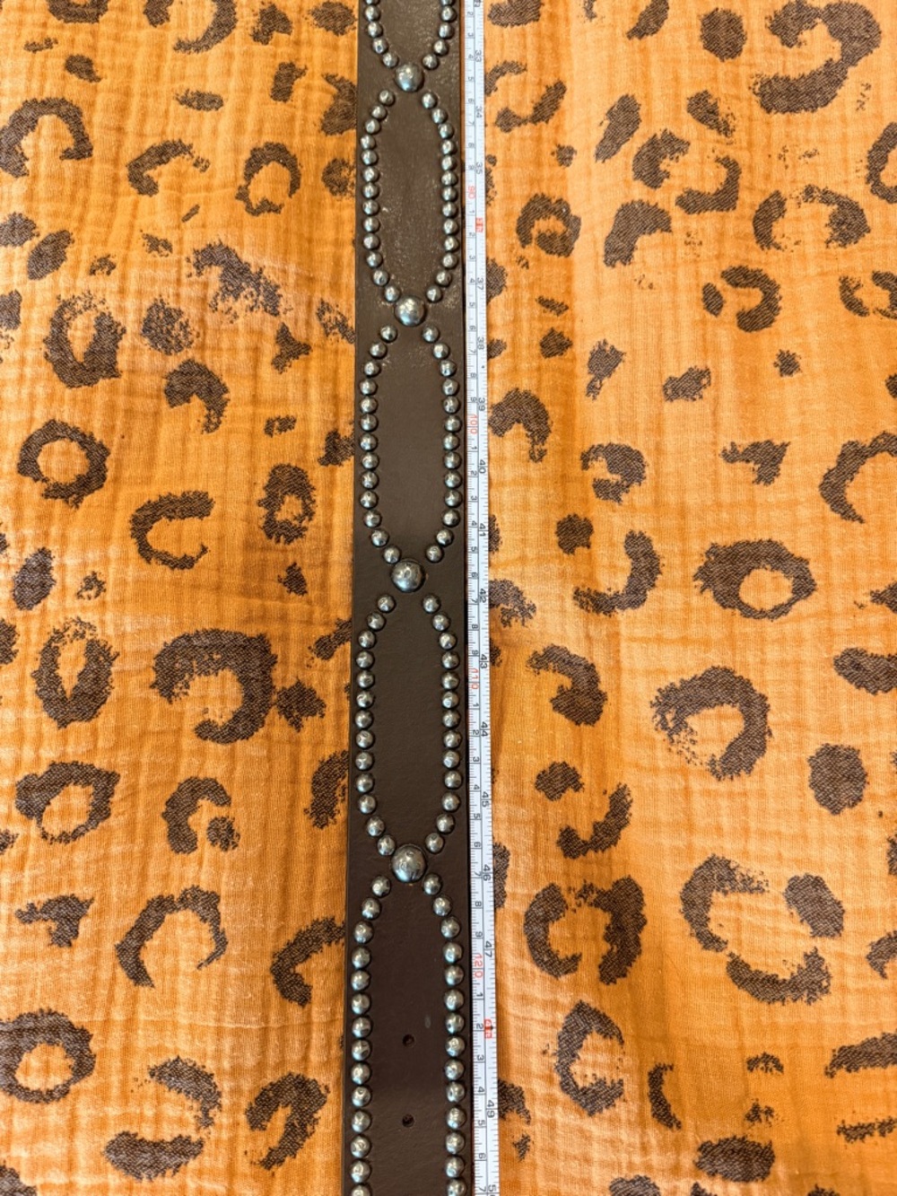 TORRID: 3X Studded Brown Leather Belt with Silver Buckle - Picture 5 of 6
